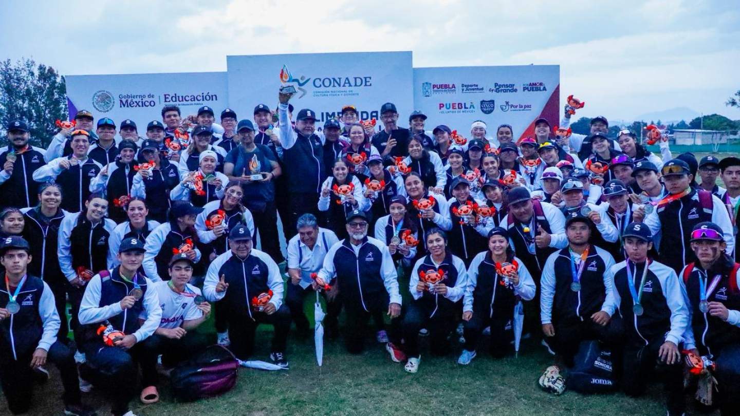SOFTBOL SONORENSE, CON 3 OROS Y 1 PLATA, REPITE COMO LÍDER DE LA OLIMPIADA NACIONAL 